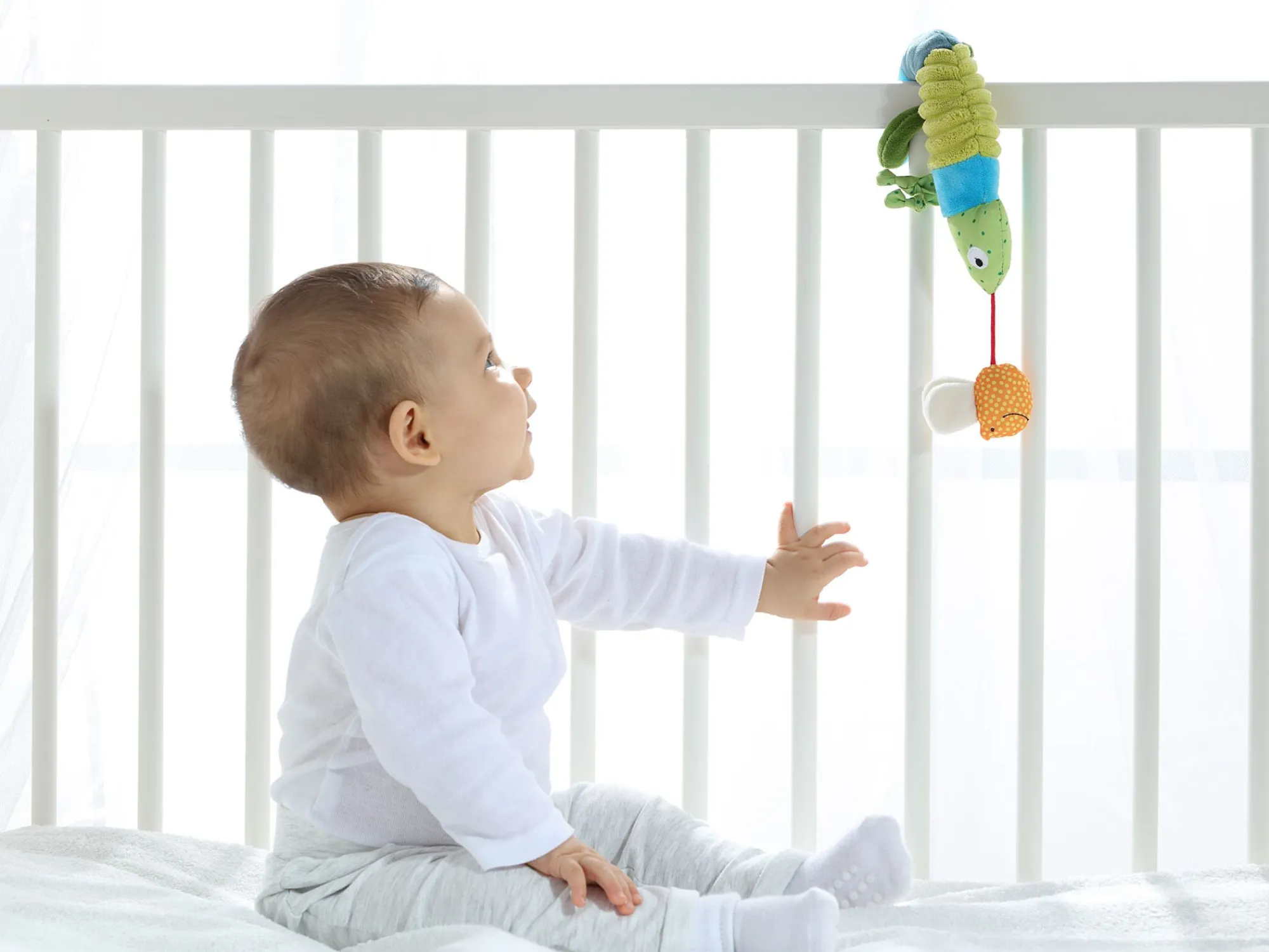 Sigikid Babyspielzeug|Anhanger Babyschale Chamaleon
