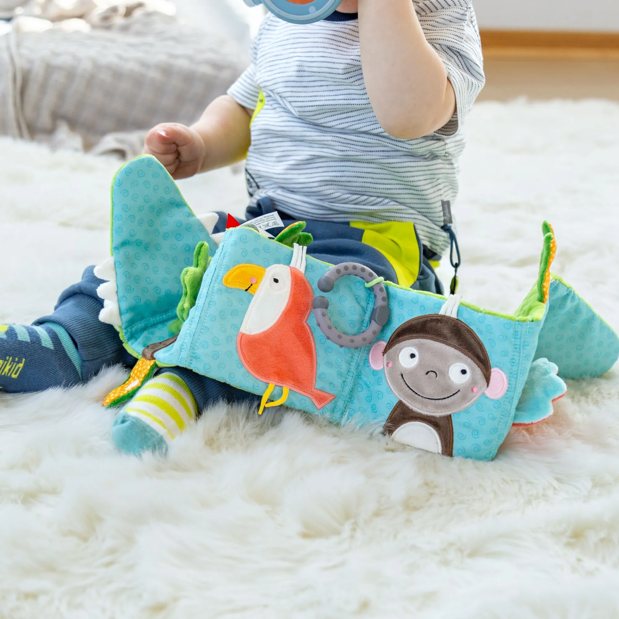 Sigikid Lernspielzeug|Baby Aktiv-Buch Krokodil