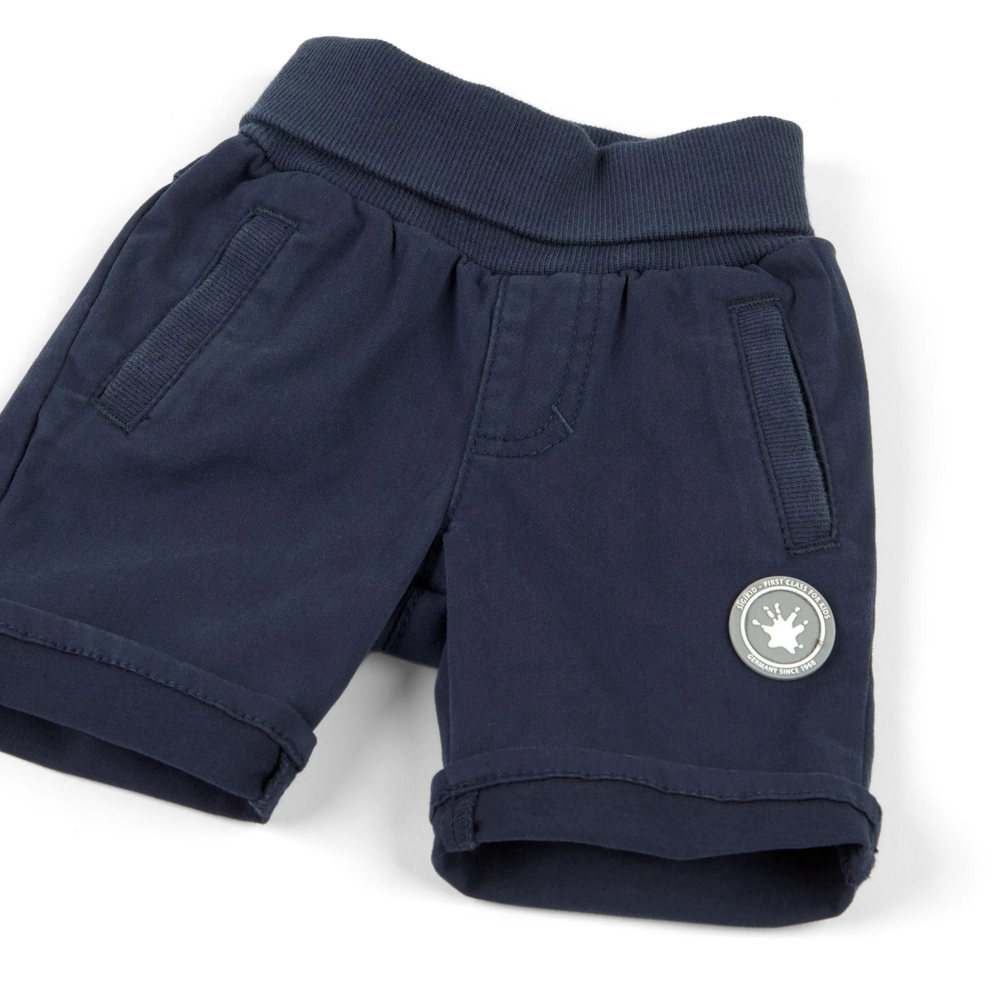 Sigikid Kollektion Gelber Traktor|Baby Gabardine Bermuda In Dunkelblau