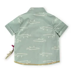 Sigikid Kollektion Happy Crocodile|Baby Hemd In Pastellgrun, Kurzarm