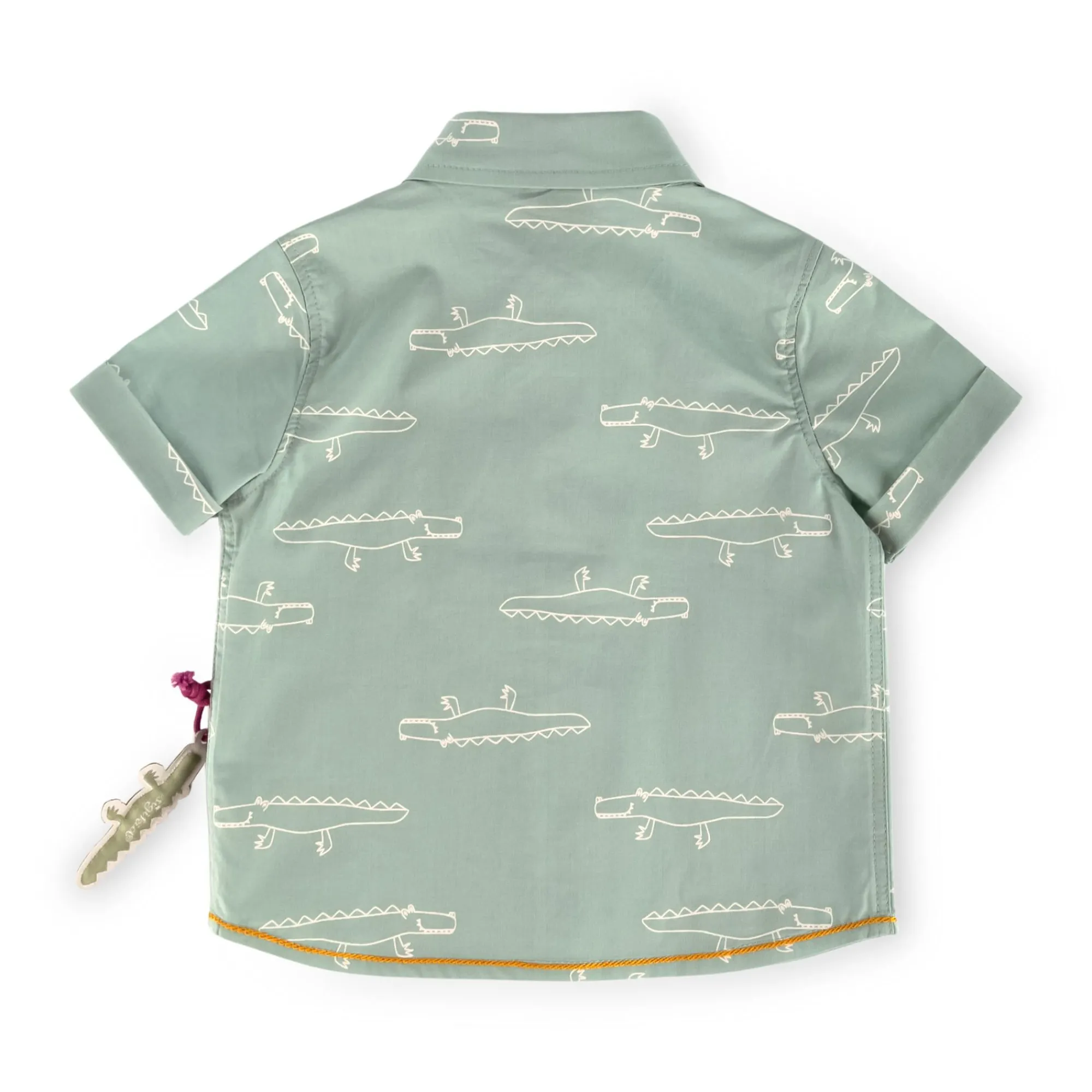 Sigikid Kollektion Happy Crocodile|Baby Hemd In Pastellgrun, Kurzarm