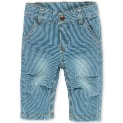 Sigikid Lange Hosen|Baby Jeans Fein Weis Gestreift