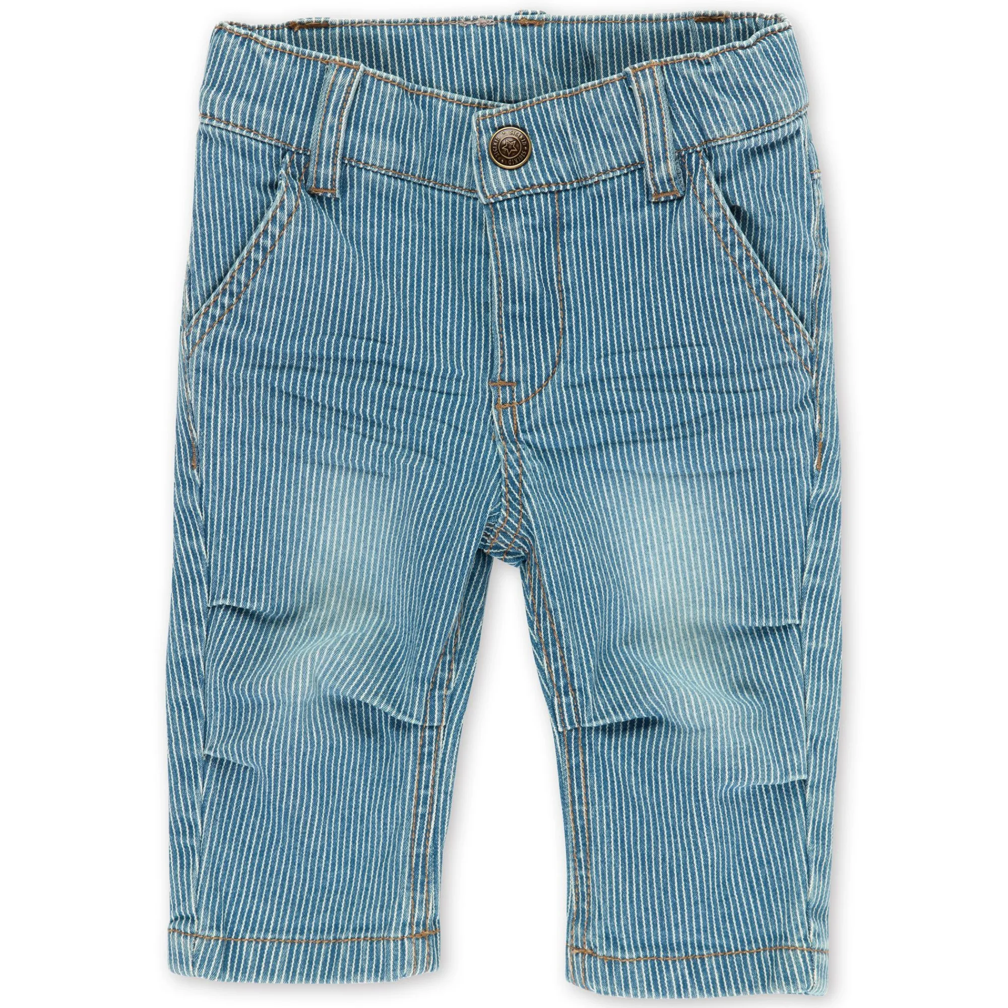Sigikid Lange Hosen|Baby Jeans Fein Weis Gestreift
