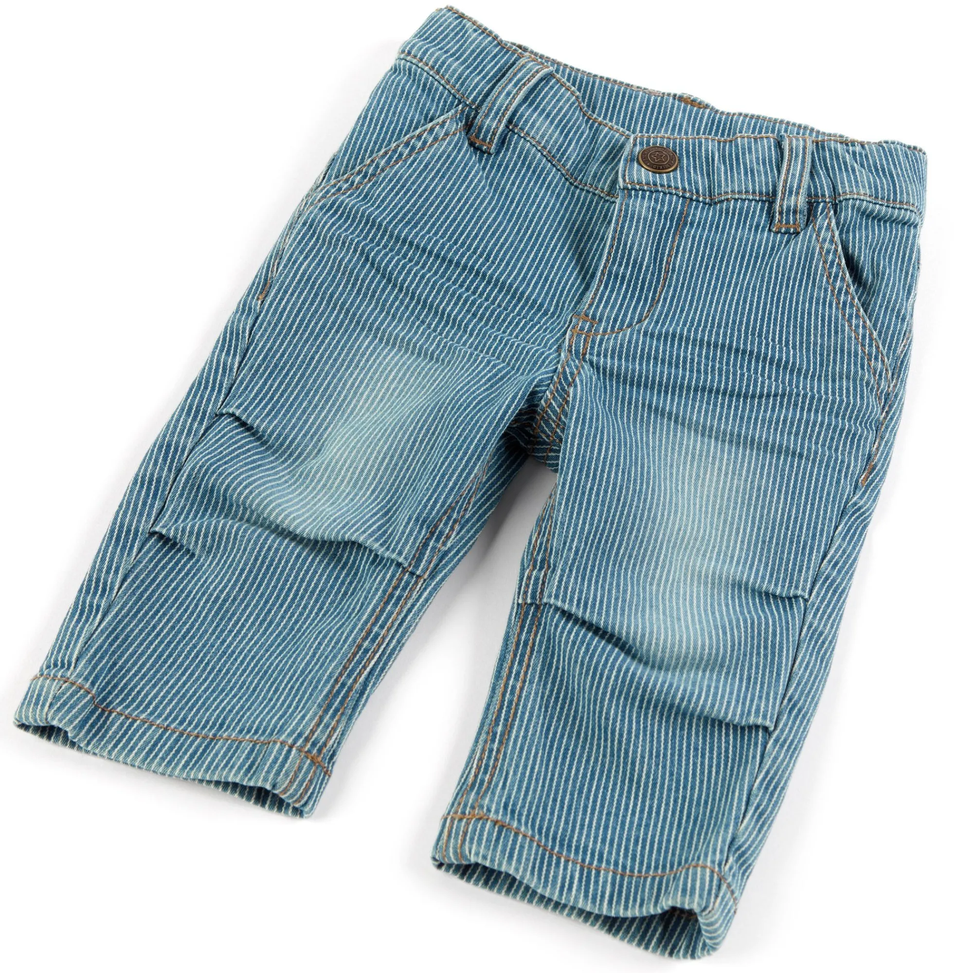 Sigikid Lange Hosen|Baby Jeans Fein Weis Gestreift