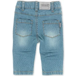 Sigikid Lange Hosen|Baby Jeans Fein Weis Gestreift