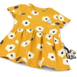 Sigikid Kollektion Tupfen Pony|Baby Kleid Gelb Mit Weisen Blumchen