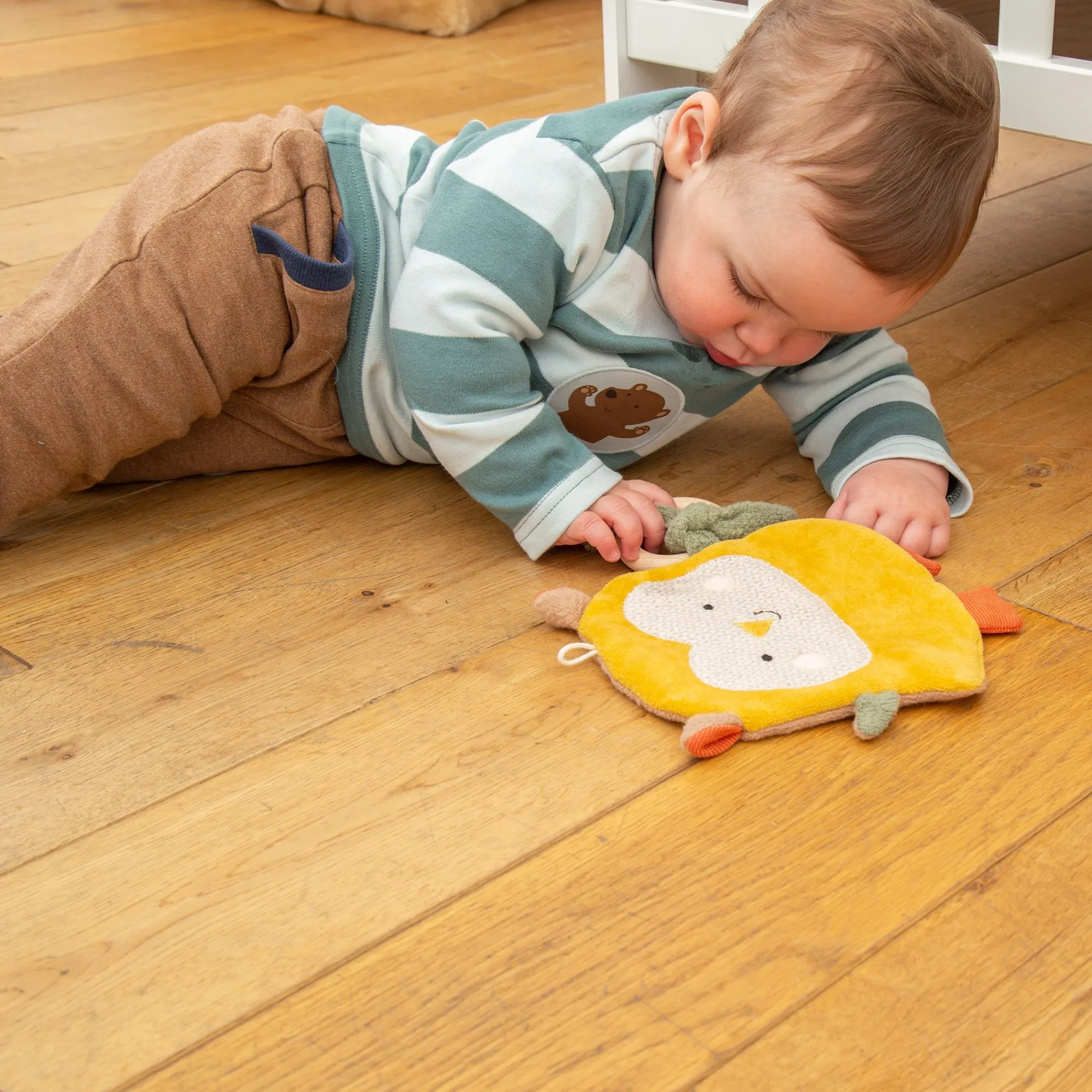 Sigikid Green Spielsachen|Baby Knistergreifling Eule, Green Bio Kollektion