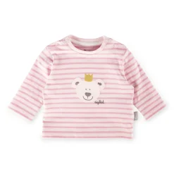 Sigikid Kollektion Newborn|Baby Langarm Ringelshirt Kronchen Bar, Rosa