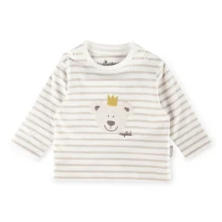 Sigikid Kollektion Newborn|Baby Langarm Ringelshirt Kronchen Bar, Beige