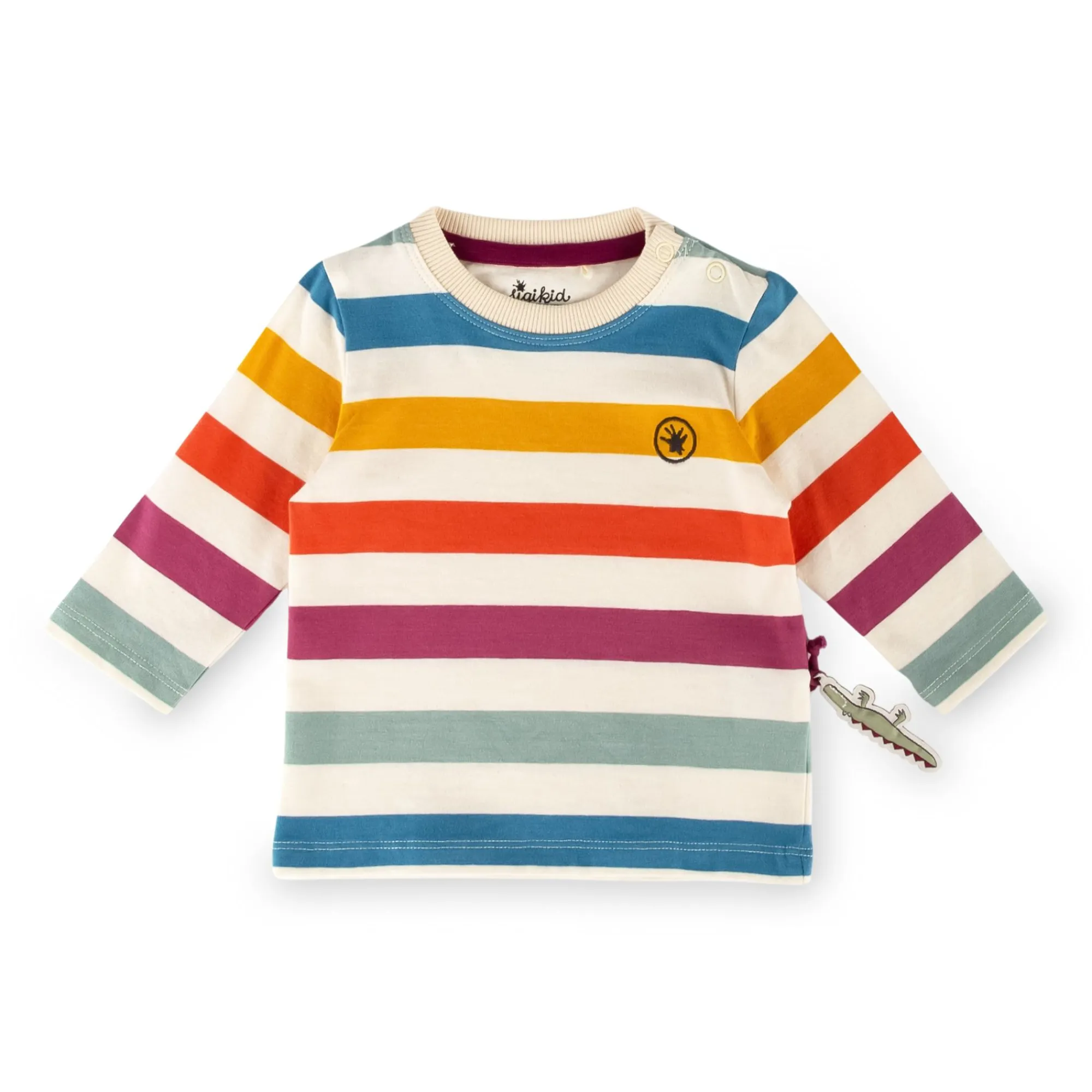 Sigikid Kollektion Happy Crocodile|Baby Langarmshirt Bunt Gestreift