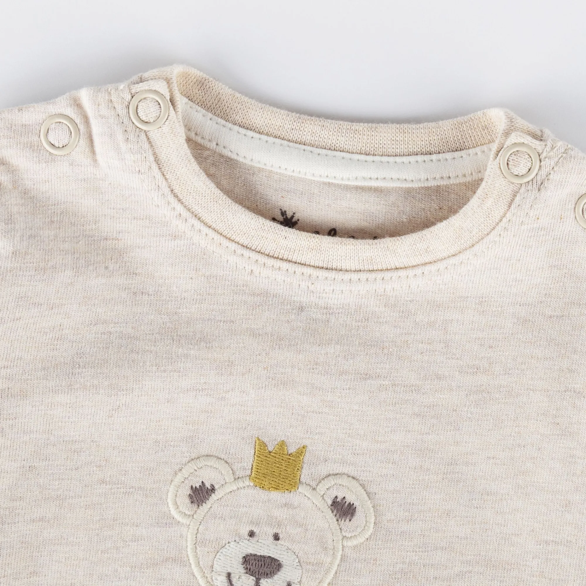 Sigikid Kollektion Newborn|Baby Langarmshirt Kronchen Bar, Beige