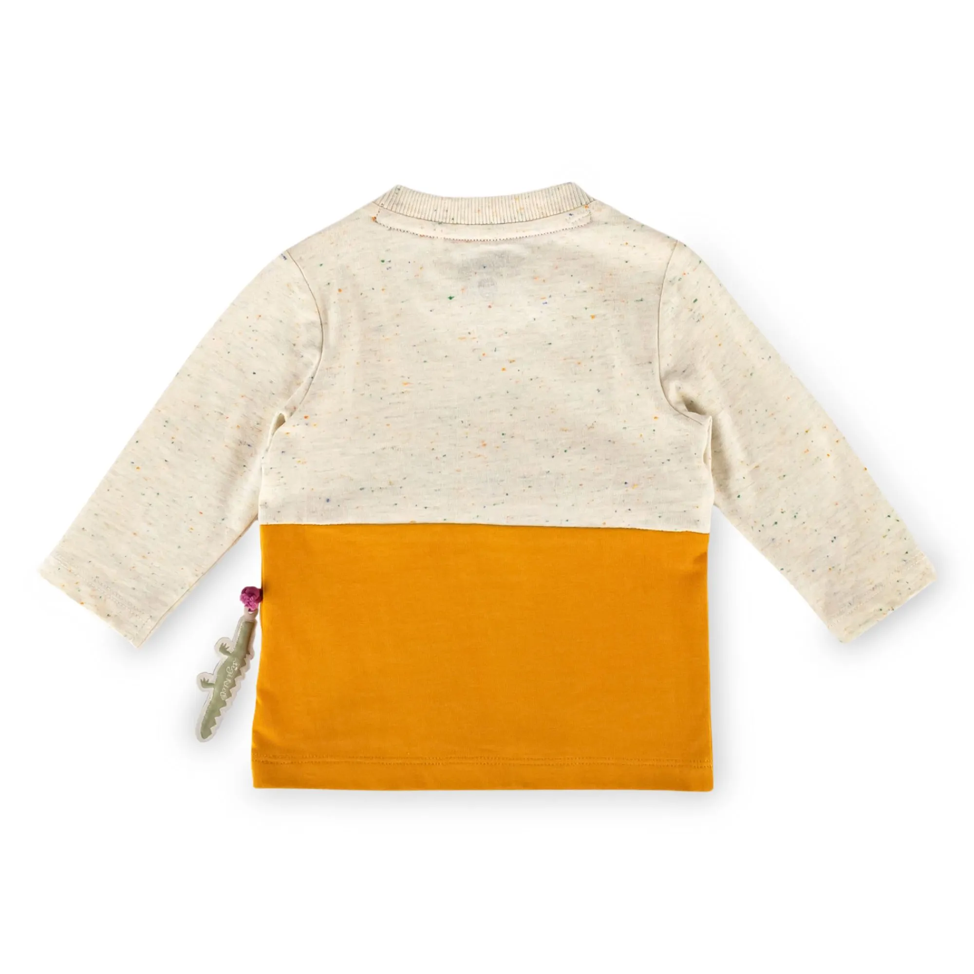 Sigikid Kollektion Happy Crocodile|Baby Langarmshirt, Naturweis-Gelb