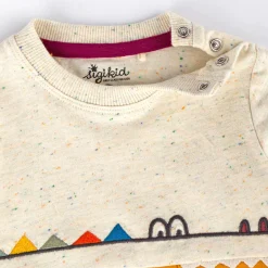 Sigikid Kollektion Happy Crocodile|Baby Langarmshirt, Naturweis-Gelb