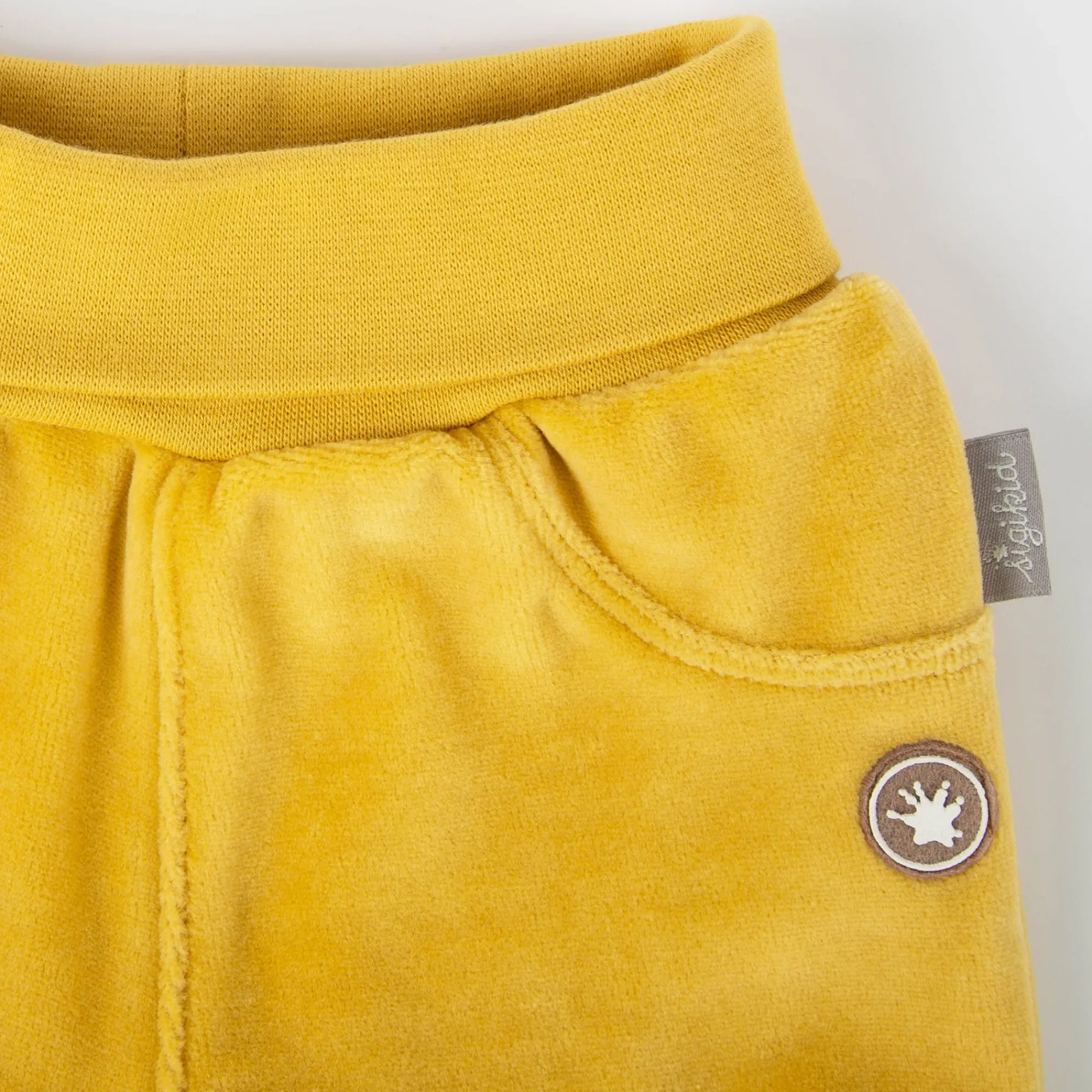 Sigikid Lange Hosen|Baby Nickihose Mit Fuschen, Dunkelgelb