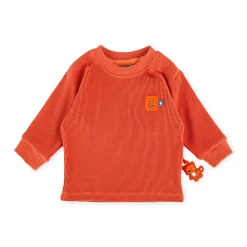 Sigikid Kollektion Wild Adventure|Baby Pique Langarmshirt Mit Tiger Patch, Orangerot