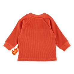 Sigikid Kollektion Wild Adventure|Baby Pique Langarmshirt Mit Tiger Patch, Orangerot