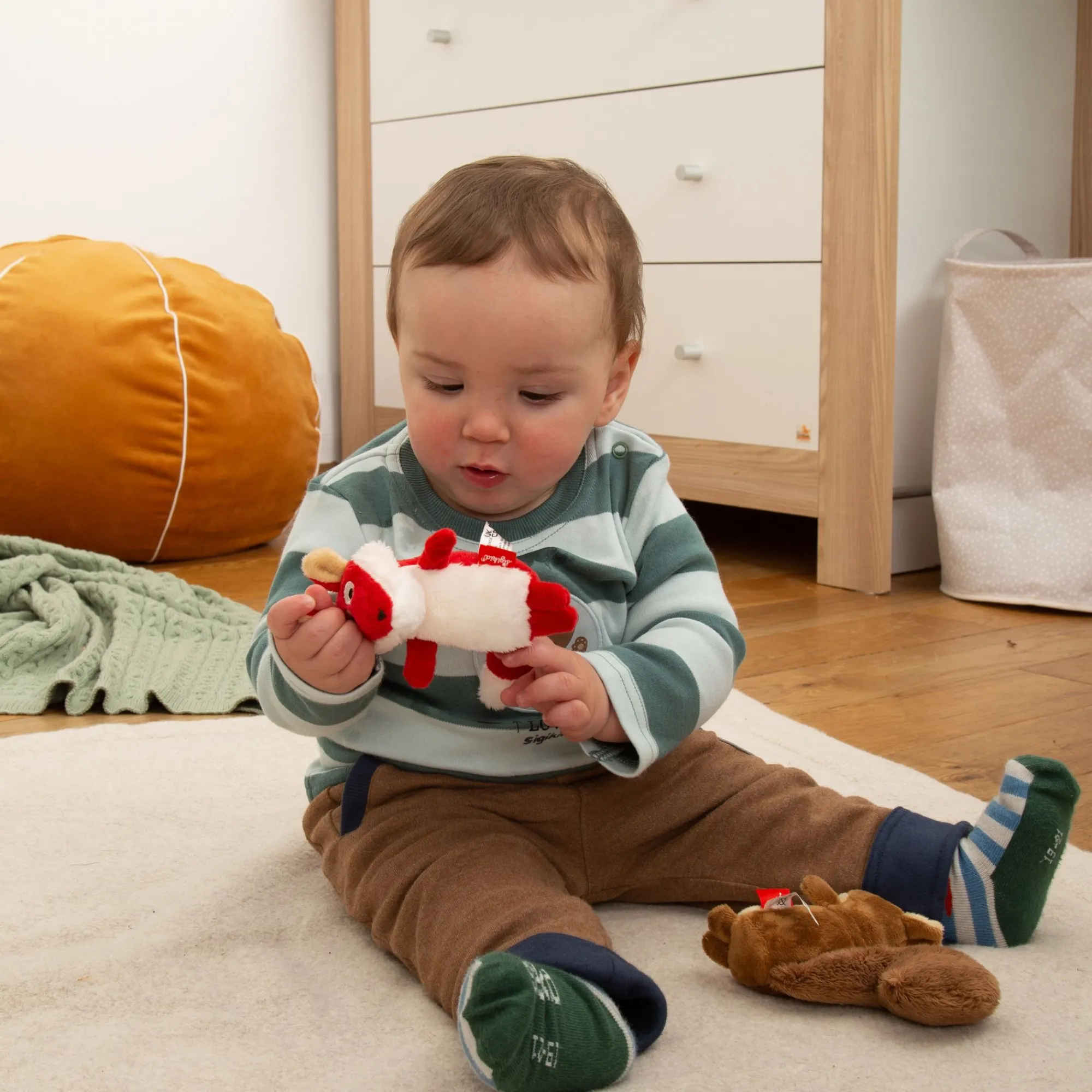 Sigikid Babyspielzeug|Baby Rassel Fuchs, Red Stars