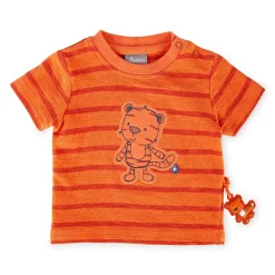 Sigikid Kollektion Wild Adventure|Baby Ringel T-Shirt Mit Tiger Motiv, Orange-Rot