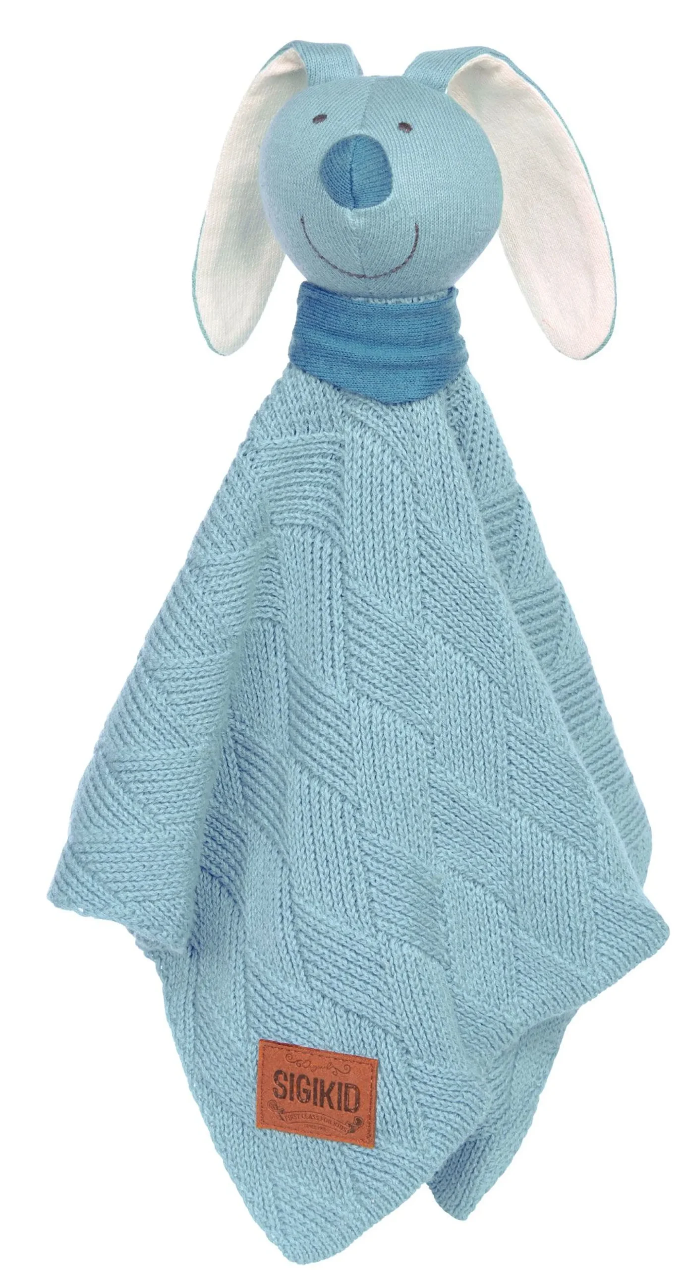 Sigikid Schnuffeltucher|Baby Strick-Schnuffeltuch Hase Blau