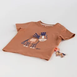 Sigikid Oberteile Kurzarm|Baby T-Shirt Mit Pferde Motiv, Hellbraun