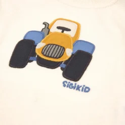 Sigikid Kollektion Gelber Traktor|Baby T-Shirt Traktor, Cremeweis