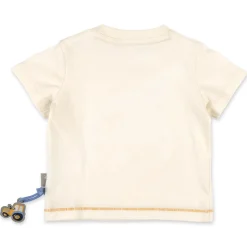 Sigikid Kollektion Gelber Traktor|Baby T-Shirt Traktor, Cremeweis