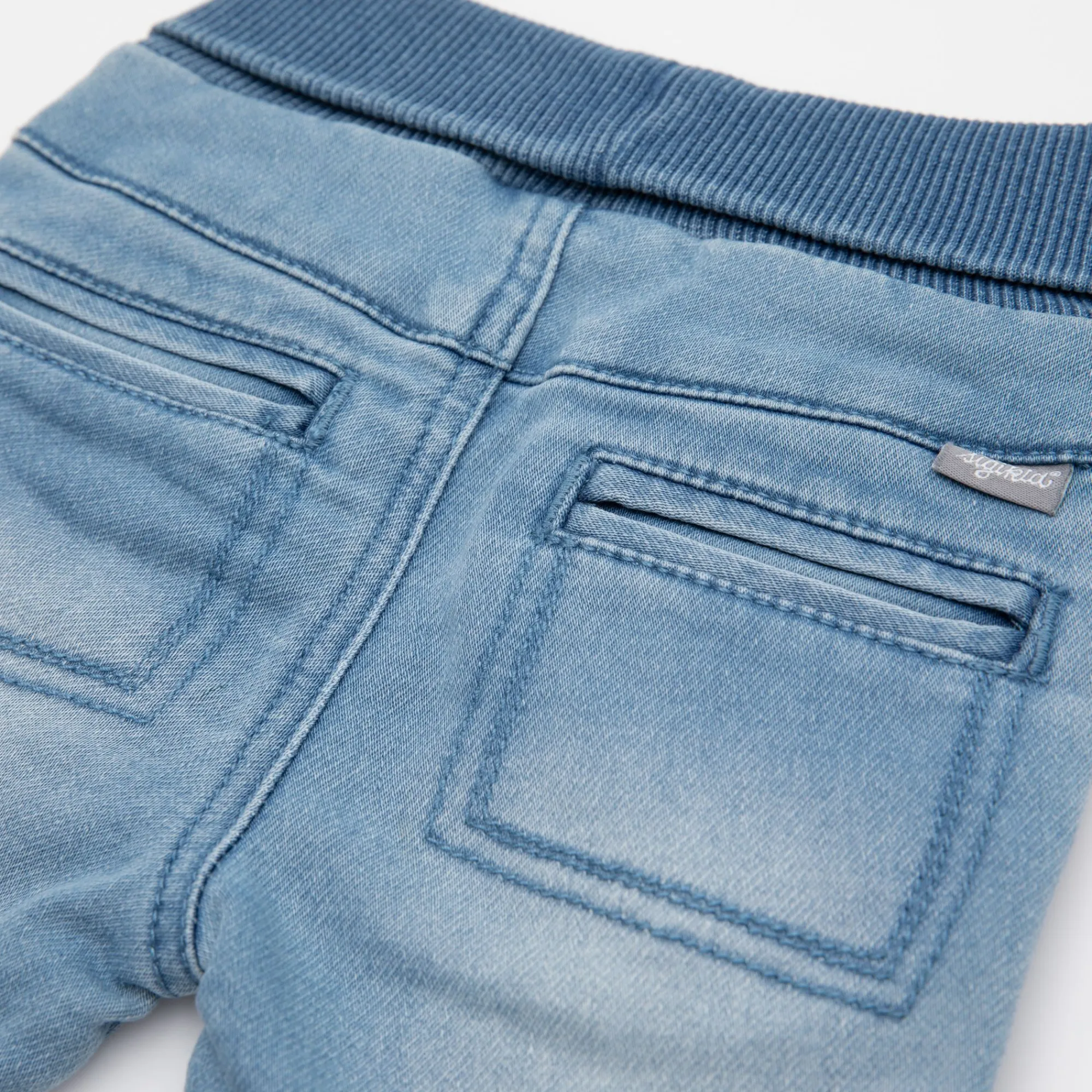 Sigikid Lange Hosen|Babyjeans Mit Beinbundchen In Hellblau