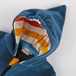 Sigikid Kollektion Happy Crocodile|Blaue Baby Fleecejacke Mit Kapuze