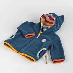 Sigikid Kollektion Happy Crocodile|Blaue Baby Fleecejacke Mit Kapuze