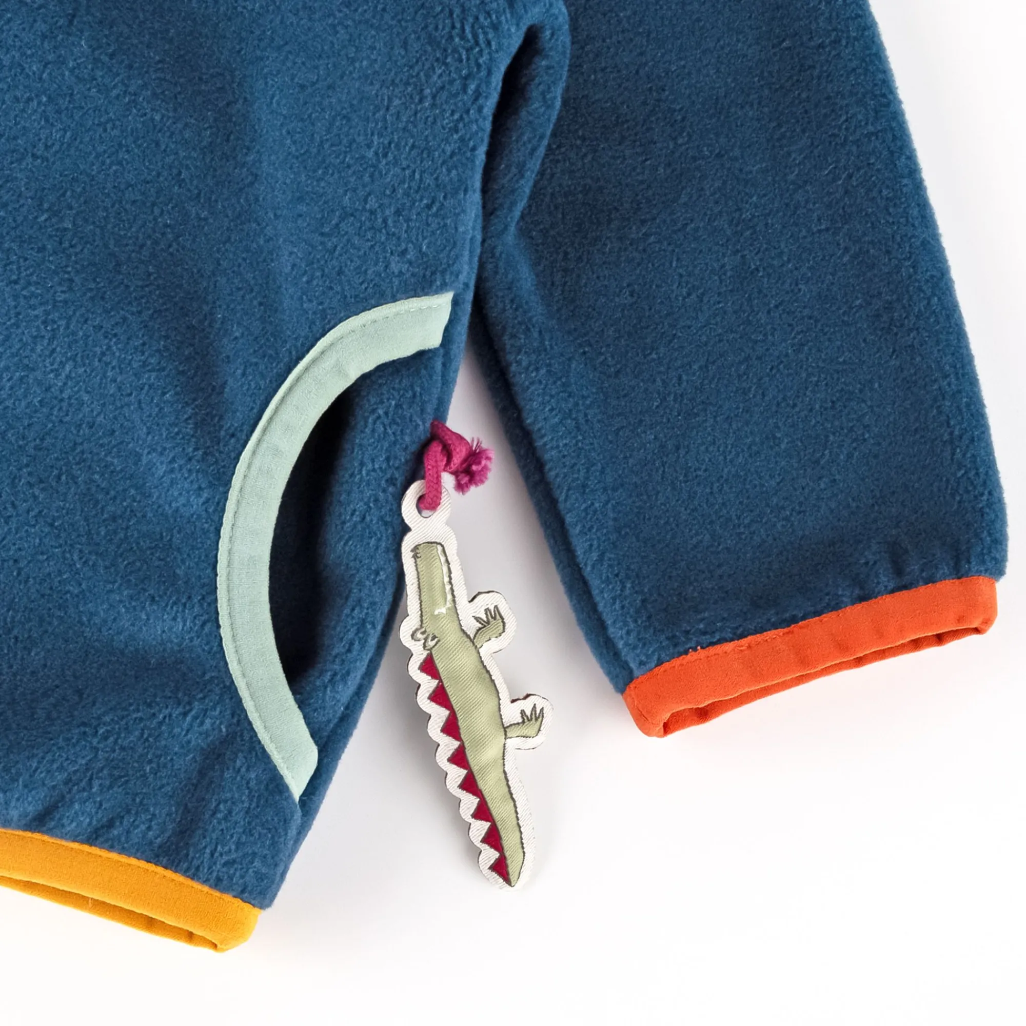 Sigikid Kollektion Happy Crocodile|Blaue Baby Fleecejacke Mit Kapuze