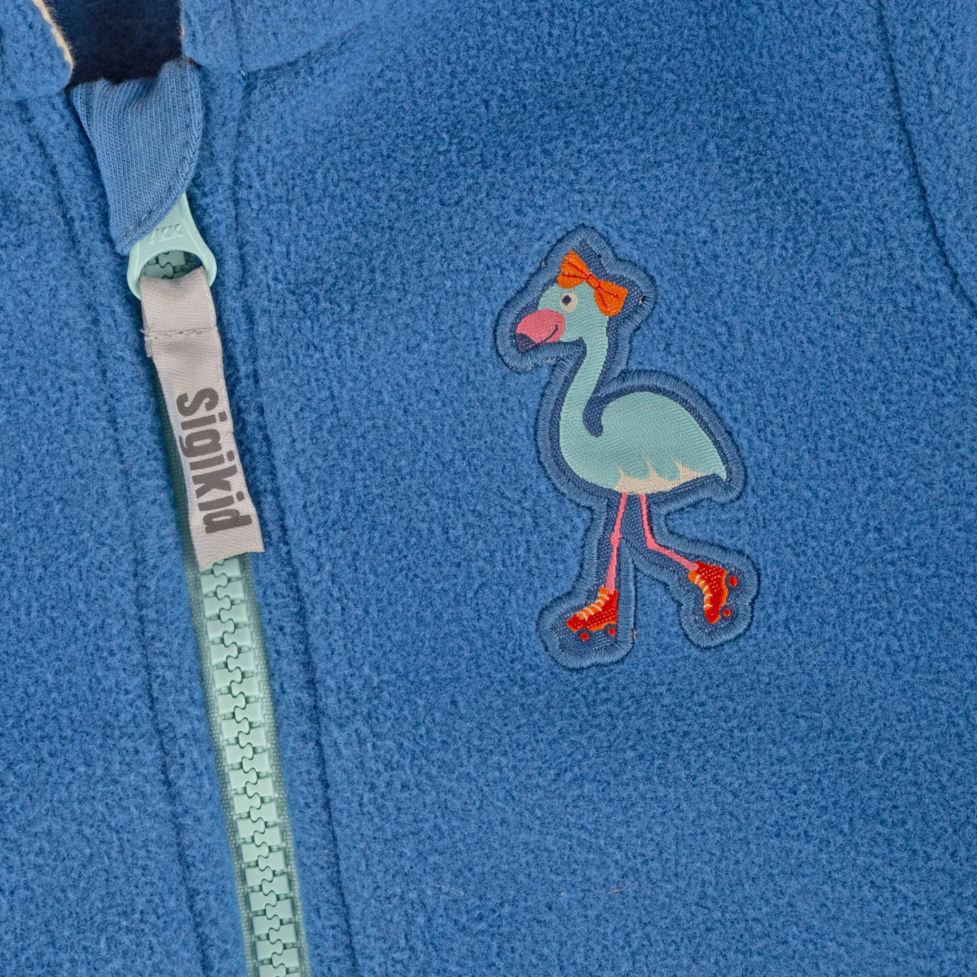 Sigikid Kollektion Wild Flamingo|Blaue Baby Fleecejacke Wild Flamingo