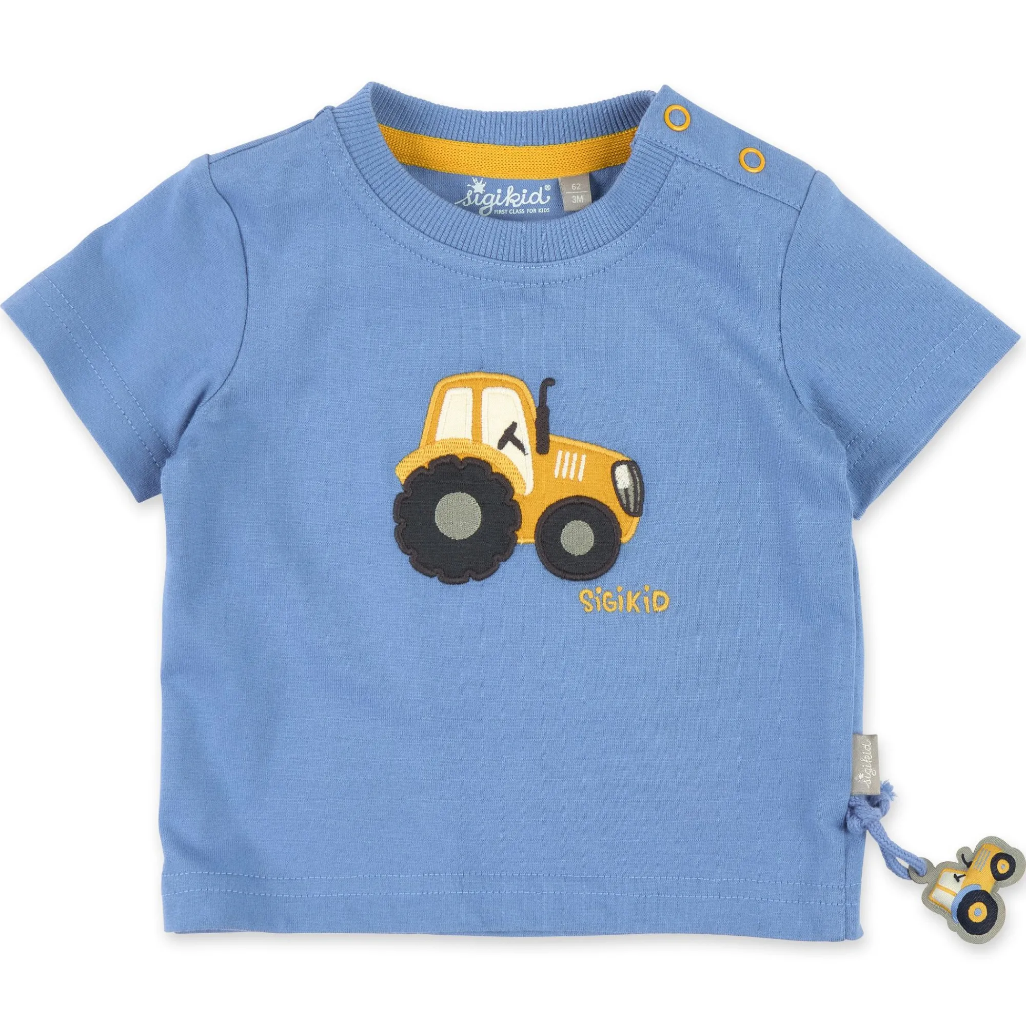 Sigikid Kollektion Gelber Traktor|Blaues Baby T-Shirt Gelber Traktor
