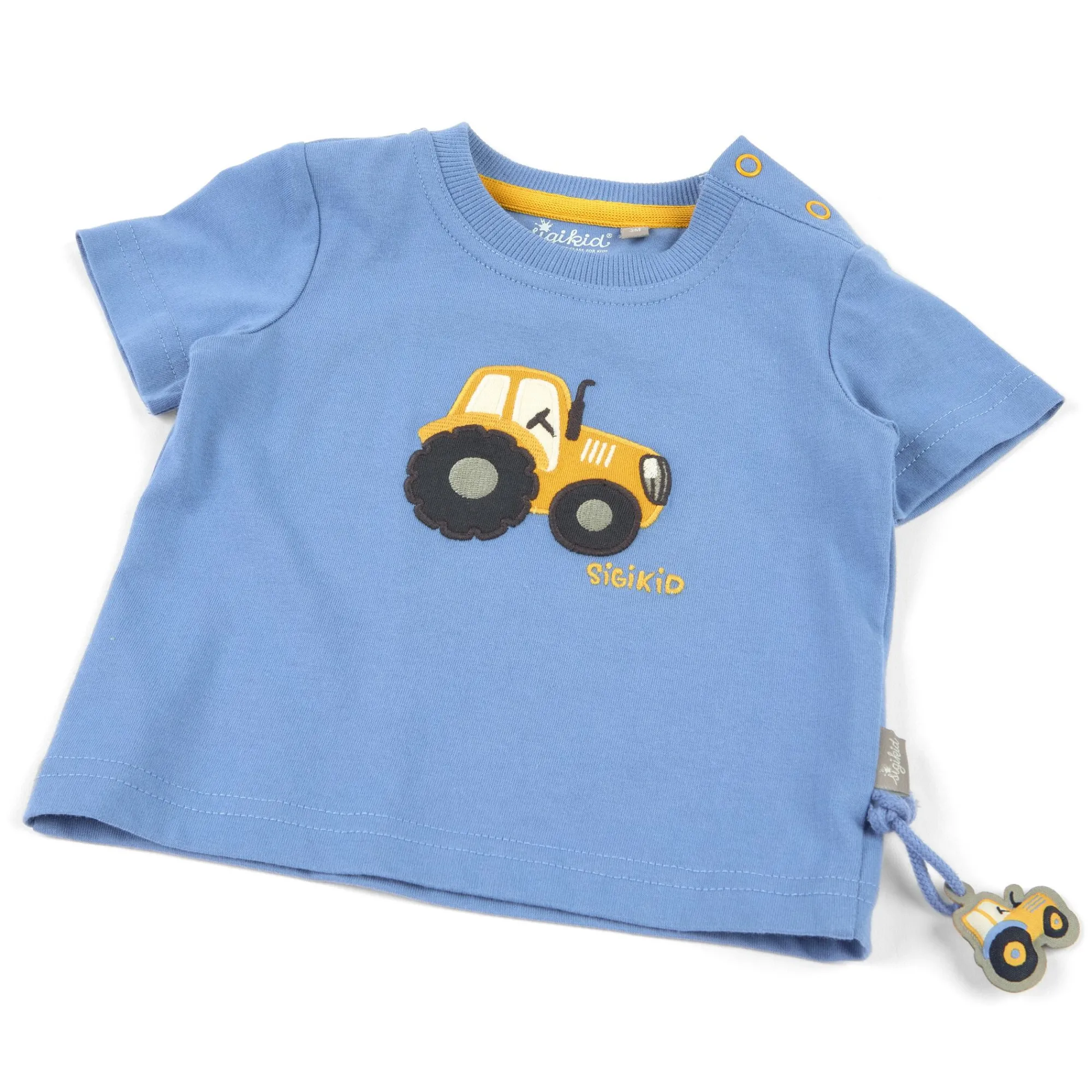 Sigikid Kollektion Gelber Traktor|Blaues Baby T-Shirt Gelber Traktor