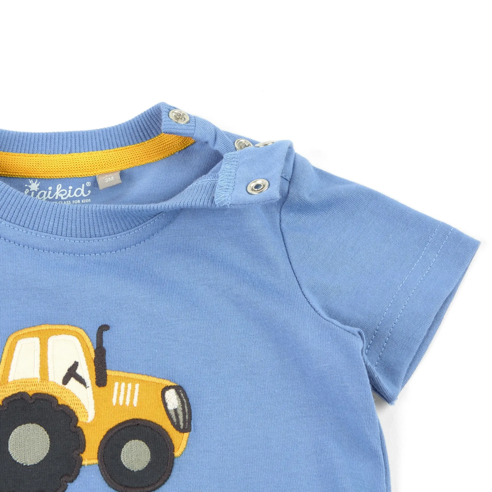 Sigikid Kollektion Gelber Traktor|Blaues Baby T-Shirt Gelber Traktor