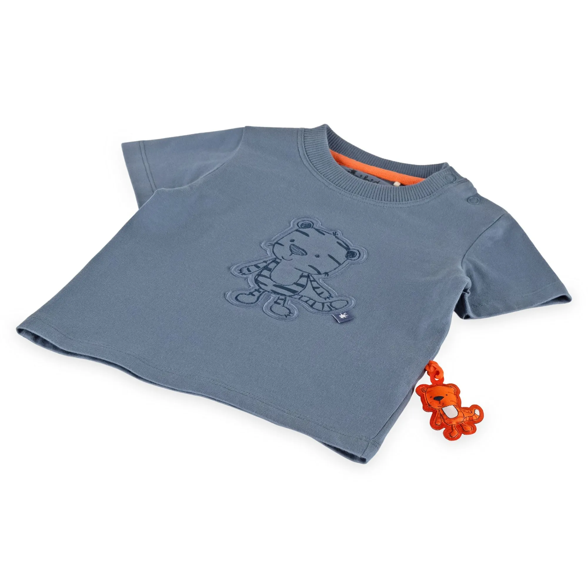 Sigikid Kollektion Wild Adventure|Blaues Baby T-Shirt Mit Tiger Motiv, Blau