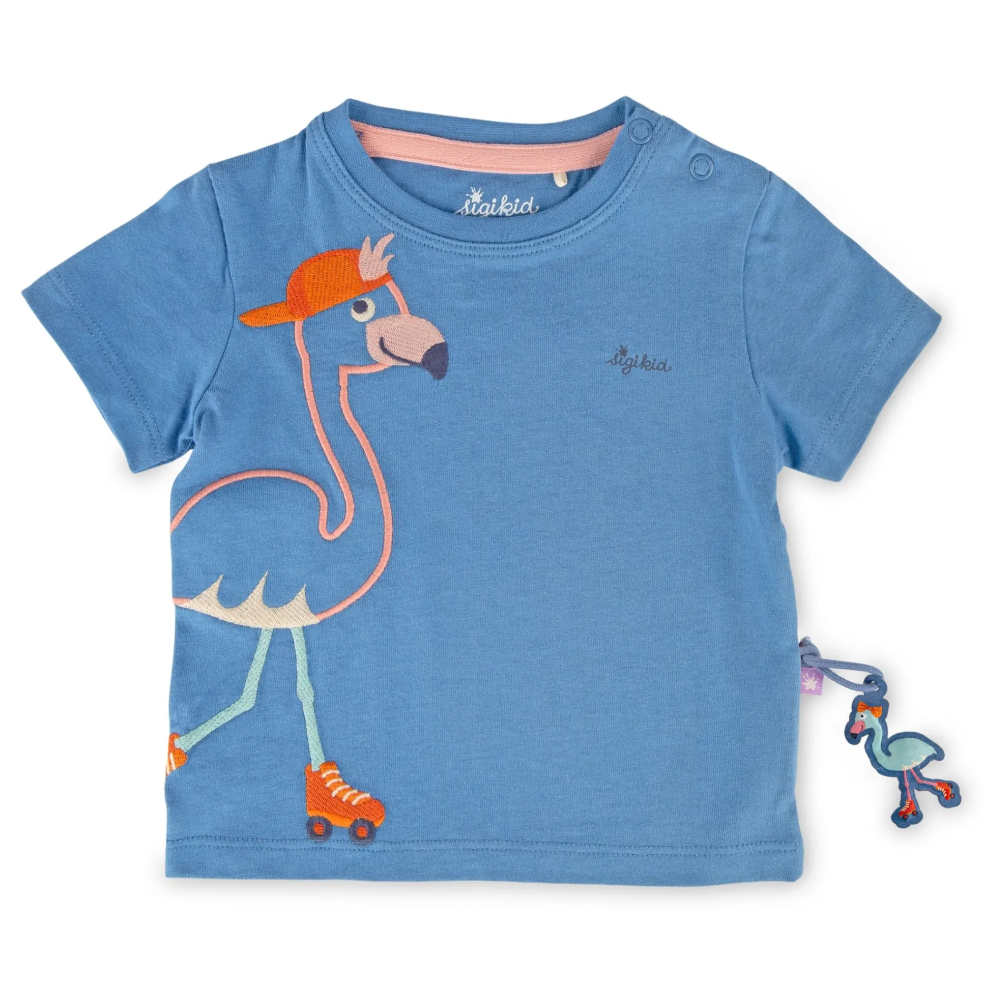 Sigikid Kollektion Wild Flamingo|Blaues Baby T-Shirt Mit Wild Flamingo Motiv