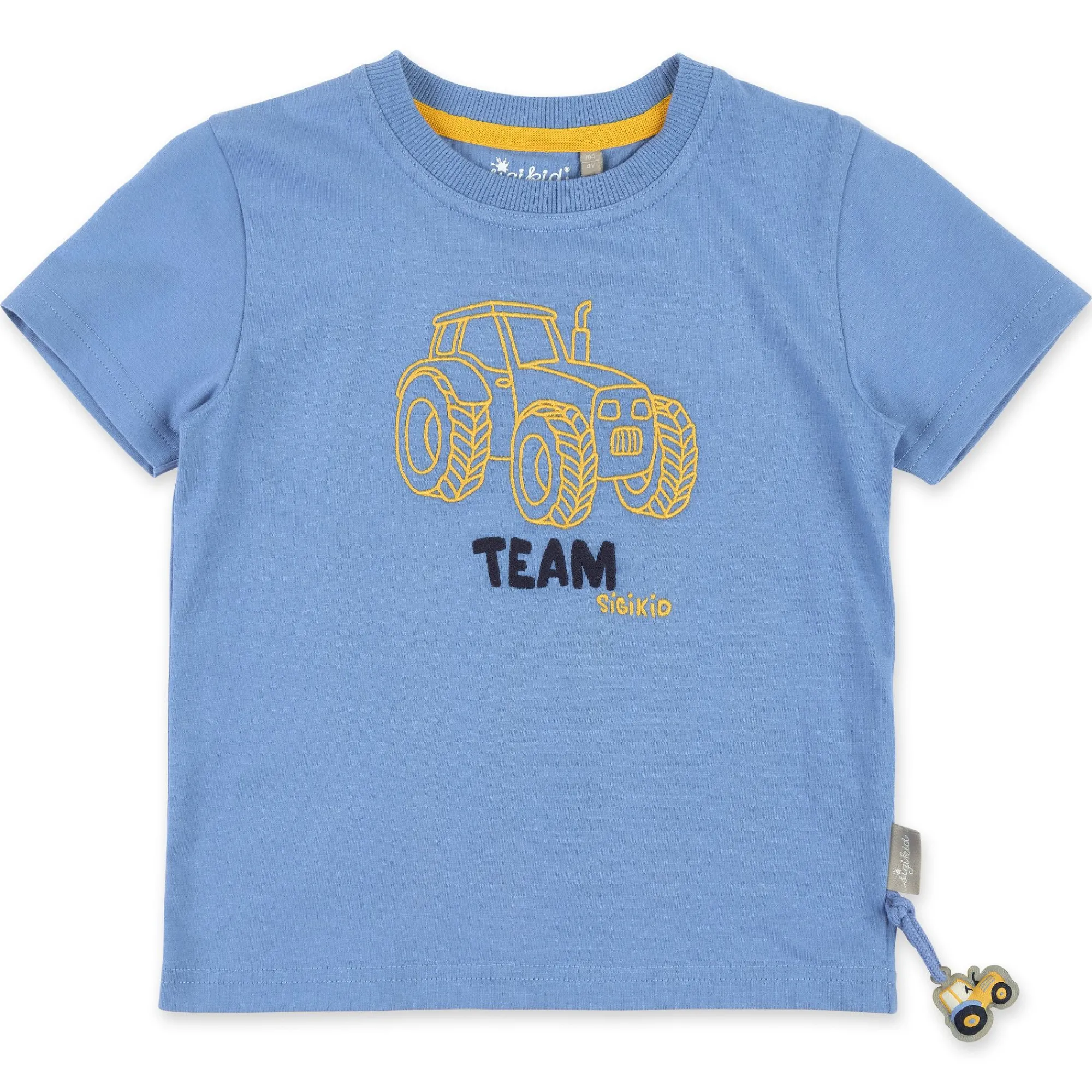Sigikid Kollektion Gelber Traktor|Blaues Kinder T-Shirt Mit Stickmotiv Traktor