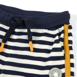 Sigikid Kollektion Tupfen Pony|Blau-Weis Geringelte Kinder Shorts