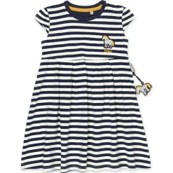 Sigikid Kollektion Tupfen Pony|Blau-Weis Geringeltes Kinderkleid Tupfen Pony
