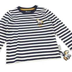 Sigikid Kollektion Tupfen Pony|Blau-Weis Geringeltes Kinder Langarmshirt Tupfen Pony