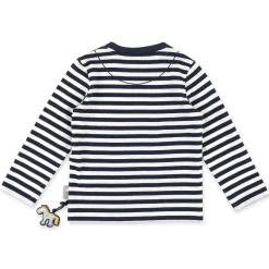 Sigikid Kollektion Tupfen Pony|Blau-Weis Geringeltes Kinder Langarmshirt Tupfen Pony