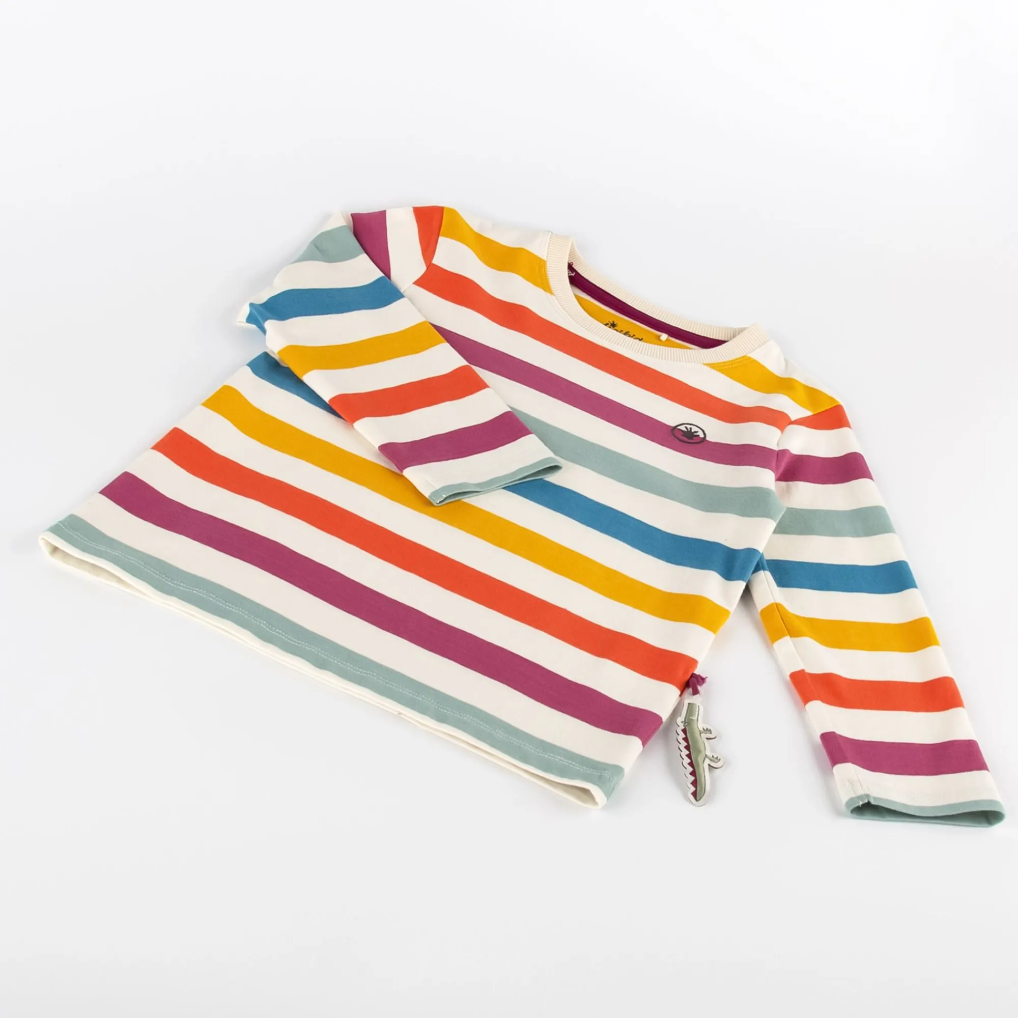 Sigikid Kollektion Happy Crocodile|Bunt Gestreiftes Kinder Langarmshirt