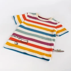 Sigikid Kollektion Happy Crocodile|Bunt Gestreiftes Kinder T-Shirt Krokodil