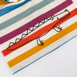 Sigikid Kollektion Happy Crocodile|Bunt Gestreiftes Kinder T-Shirt Krokodil