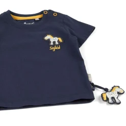 Sigikid Kollektion Tupfen Pony|Dunkelblaues Baby T-Shirt Mit Pony Motiv