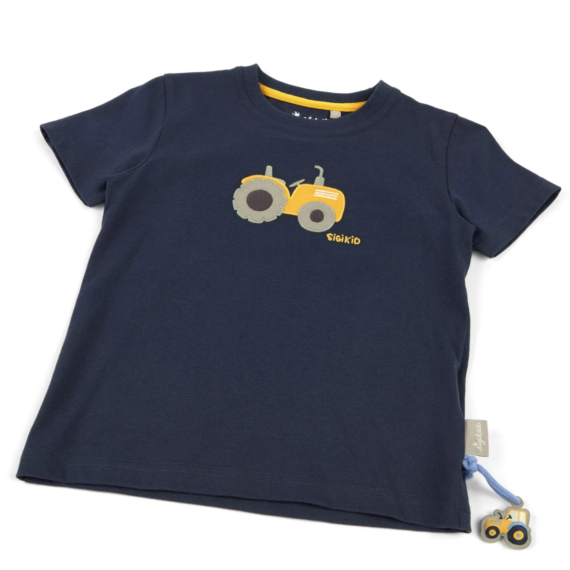 Sigikid Kollektion Gelber Traktor|Dunkelblaues Kinder T-Shirt Traktor