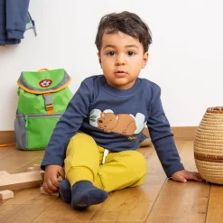 Sigikid Aktion Hosen|Gelbe Baby Sweathose Mit Beinbundchen