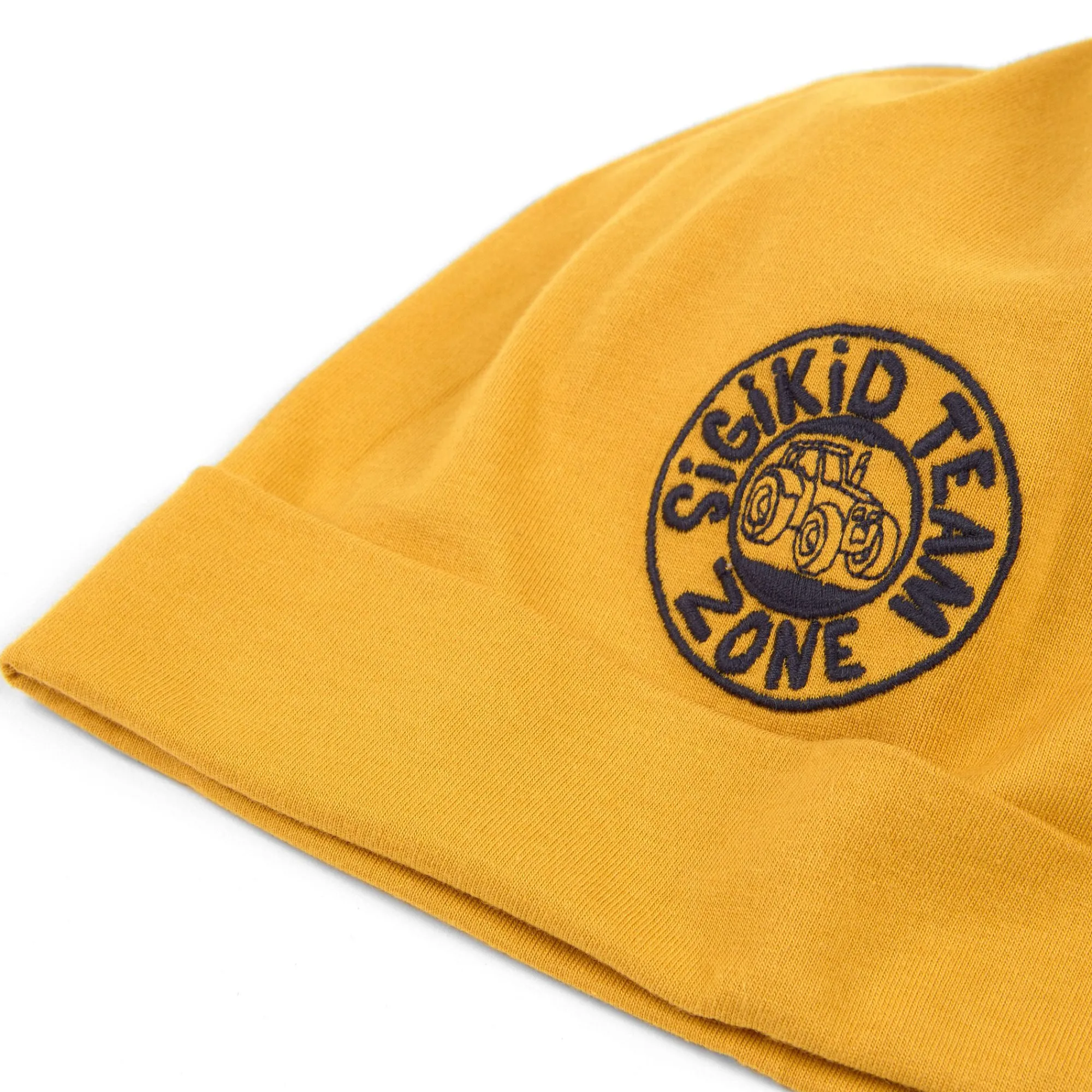 Sigikid Kollektion Gelber Traktor|Gelbe Kinder Beanie Mutze Traktor