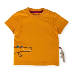 Sigikid Kollektion Happy Crocodile|Gelbes Baby T-Shirt Mit Krokodil Motiv