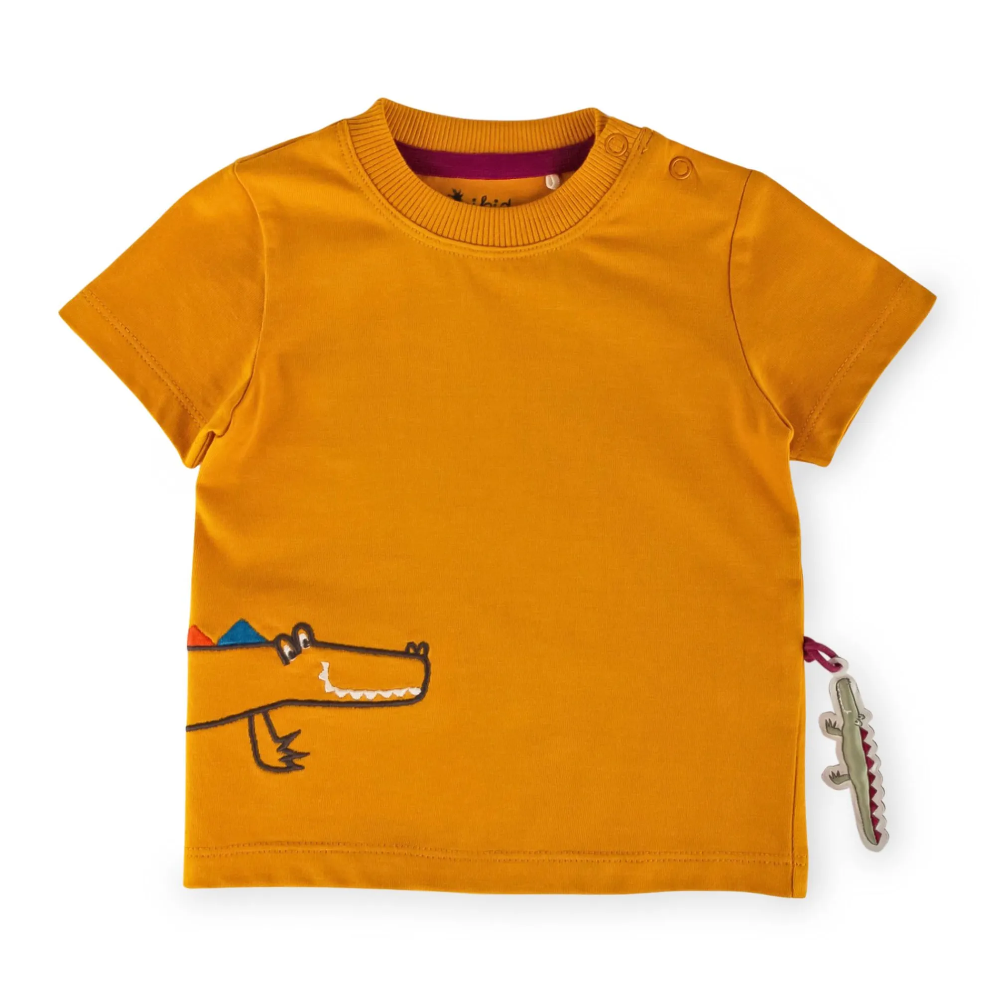 Sigikid Kollektion Happy Crocodile|Gelbes Baby T-Shirt Mit Krokodil Motiv